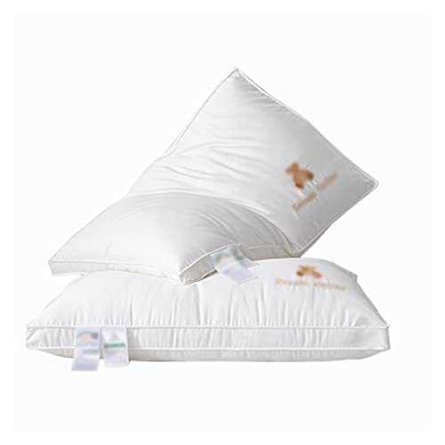 Bed Pillows (2 Pack), Premium Sleeping Pillows, Soft Washed Hypoallergenic Microfiber Filling (Color : White, Size : Height 6-7CM)