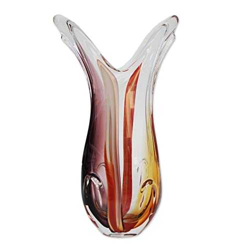 Novica Handmade Both Extremes Art Glass Vase
