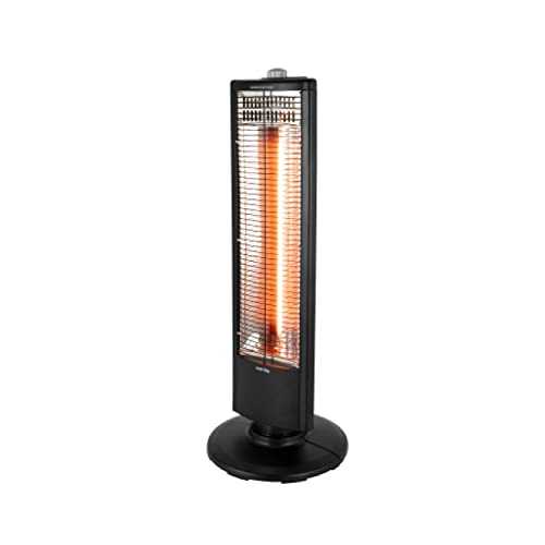 Warmlite WL42013 1KW Carbon Infrared Heater with Oscillation, Adjustable Thermostat and Overheat Protection, Black,80.5 cm*17.0 cm*22.5 cm