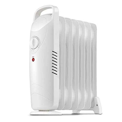 White Mechanical Version Oil Filled Radiator Heater Mini Portable Electric Room Thermostat,Indoor Energy Saving(700W),nice