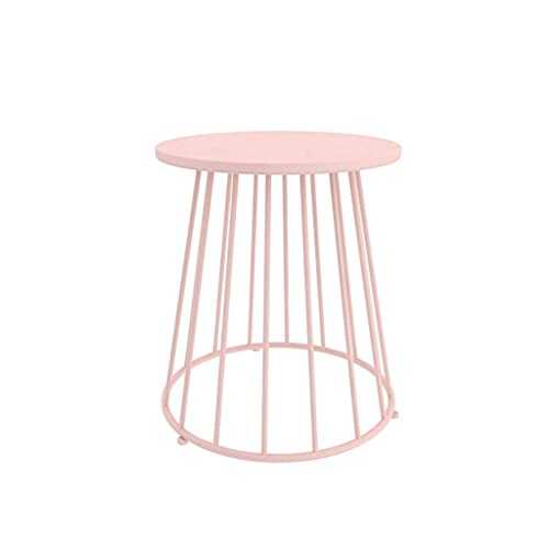 WECDS-E Sofa Side Tables, Balcony Coffee Table, Metal Creativity Small Round Table Small Apartment Bedroom Bedside Table By The Sofa Phone Desk Design Lounge Table Snack Table