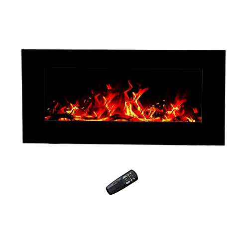 Jarka&Co 85cm Wall Mounted Electric Fire, Freestanding Fireplace or Hanging Portable Room Heater with Remote