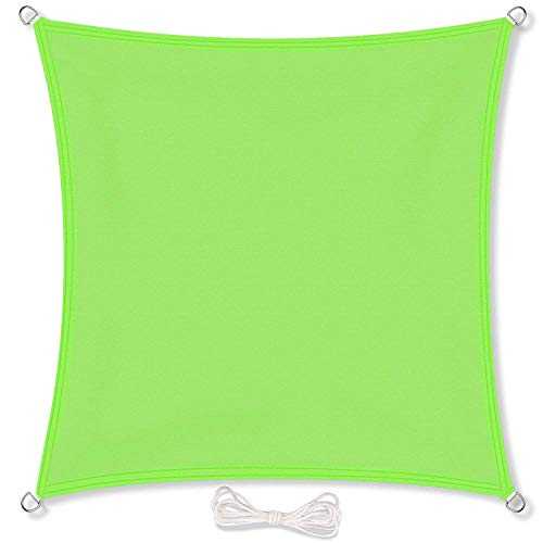 Qdreclod Sun Shade Sail Awning 3x3m for Outdoor Sun Protection Garden Patio Yard Party Waterproof Sunscreen Shelter Awning Sail Canopy 90% UV Block with Free Rope Square Green