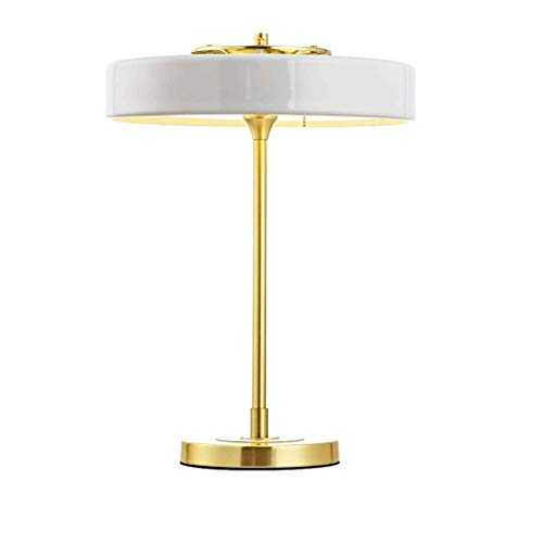 CHNOI Modern Brass Metal Base Bedside Elegant Table Lamp, Small Table Lamps Lampshade for Bedroom (Color : C)