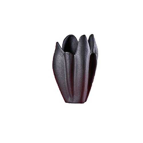 YQLKD Modern Sculpture Simple Black Ceramic Craft Vase Decoration Dried Flower Ornament