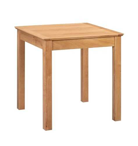 Hallowood Hereford Oak Small Square Dining Table | Solid Wooden Kitchen Dinner | Top 75cm x 75cm, HRE-TAB750