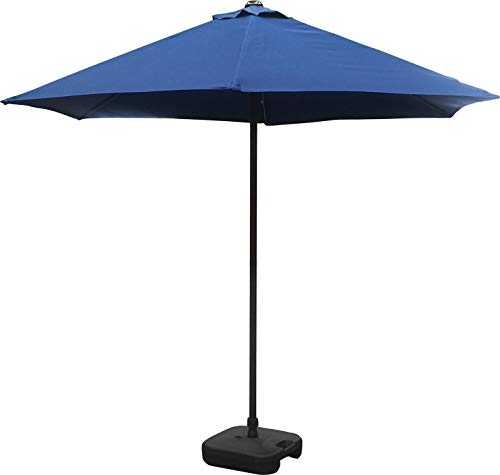 Schallen 2.7M Sturdy Straight UV50 Sun Umbrella Parasol for Outdoor, Garden and Patio (Navy Blue)