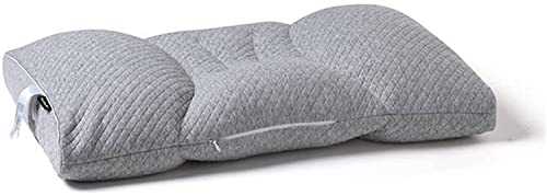 HONGLIUDSF Boost sleep Pillow Nucleo Del Cuscino Del Collo Del Cuscino Per Dormire Regolabile Lavorato A Maglia Good Sleep (Color: Gray Size: 48x74cm) (Color : Gray, Size : 48x74cm)