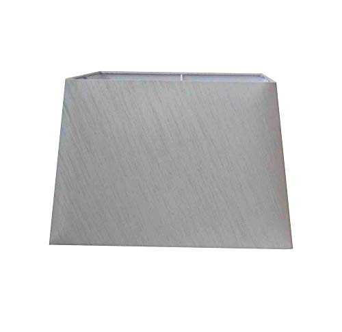 KAYKRAFT Light Silver Grey Rectangular Table Lamp Shade - Size: 15"