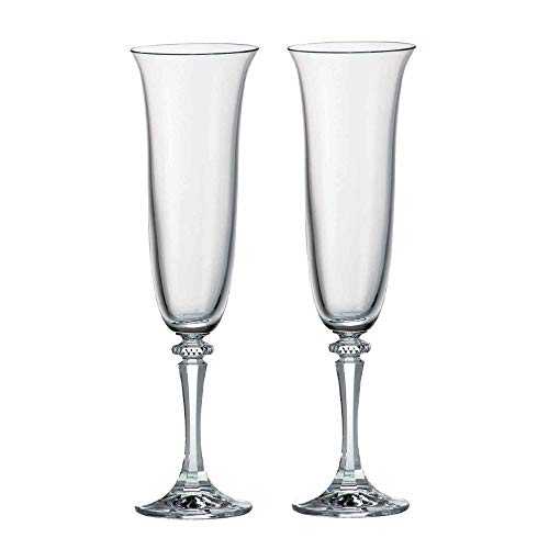 Royal Scot Crystal Set of 2 Classic Crystal Champagne Flutes