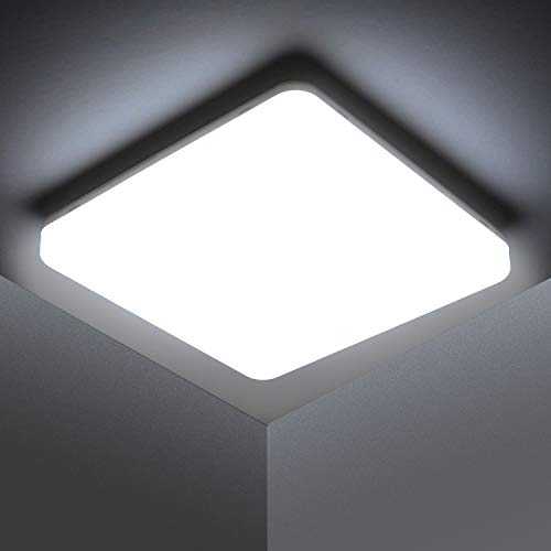 Kambo LED Ceiling Light Modern Square 48W Cold White 6500K IP44 Waterproof Bathroom 4320LM Indoor for Living Room Kitchen Dining Room Hallway Home Office Outside Porch and More