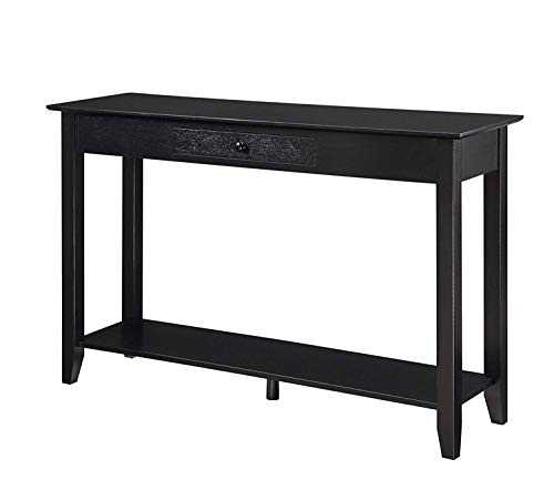 Convenience Concepts American Heritage Console Table with Drawer, Black