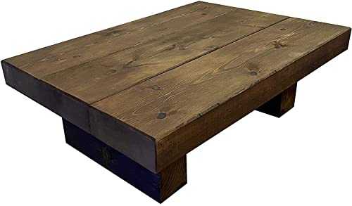 Pure Wooden Unique Coffee Table Stylish Couch Table Side - Handcrafted & Antique Solid pine Rustic Style - Simple Bedroom, Sitting, Living Room Kitchen, Restaurant, Coffee shop Decor Table