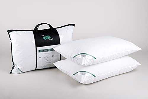 Standard Size Bed Pillows Soft 95% Hungarian Goose Down 650 High Fill Power (2 Pack Standard Size Pillows)