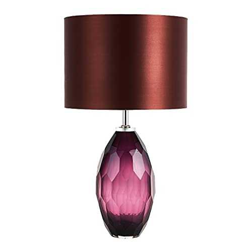 zxb-shop Crystal Table Lamp Modern Fashion Table Lamp Creative Glass Table Lamp Study Living Room Bedroom Bedside Lamp Fabric Lampshade Lighting Lamp Crystal Lamp Decorative (Color : A)