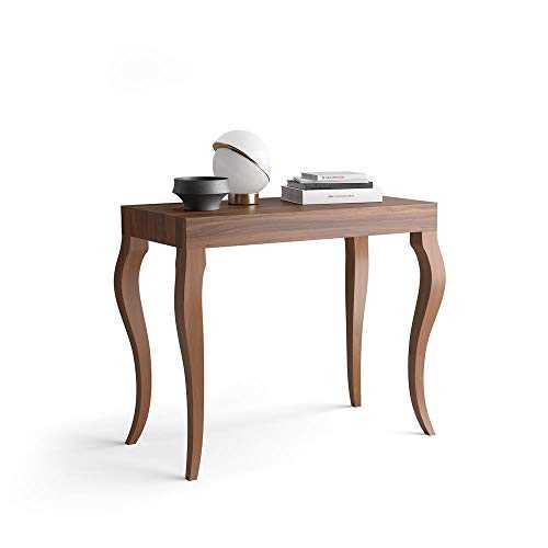 Mobili Fiver, Extendable Console Table Classico, Walnut, Laminate-finished/Aluminium, Made in Italy