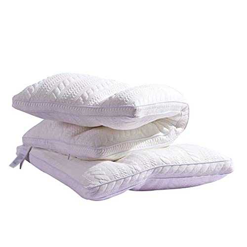 HJUIK Firm Support Pillows For Sleeping, Cotton Fabric, Hypoallergenic Bed Pillows Suit For All Sleeping Positions (Color : White, Size : 48x74cm)