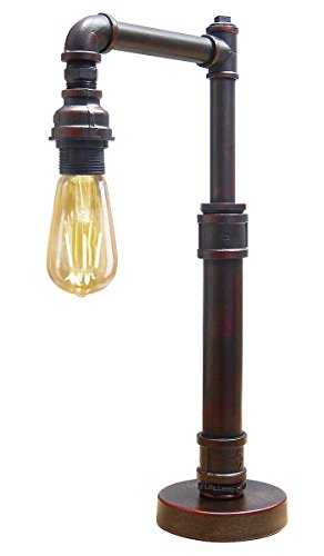 Vintage Industrial Water Pipe Table Lamp Copper Rustic Bedside Desk Lamp M0026