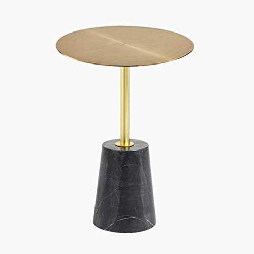 zlw-shop Sofa Table for Living Room Modern Accent Side End Table Industrial Style Cement Iron Sofa Side Table Living Room Balcony Small Round Table，15.7"×21.7" End Table (Color : Black)