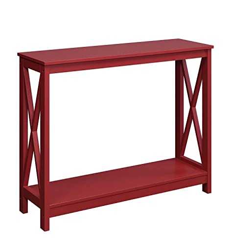 Convenience Concepts Console Table, MDF, Cranberry Red