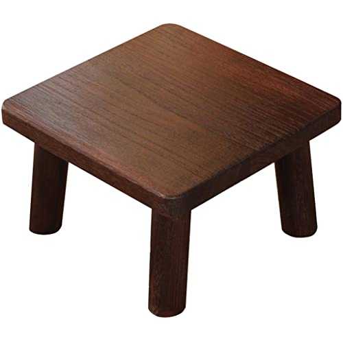 Retro Japanese-style Small Coffee Table Bay Window Square Coffee Table Zen Tea Low Table Simple Tatami Table Low Stool (Size : 40x40x21cm)