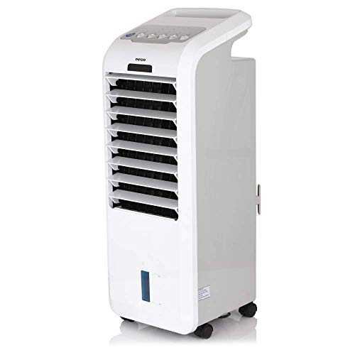 Pifco P40014 Portable 3-In-1 Air Cooler, Fan and Humidifier with 7 Hour Timer, Oscillation Function, 3 Mode Settings Normal, Natural and Sleep, 3 Wind Speed Settings, Remote Control Included, White