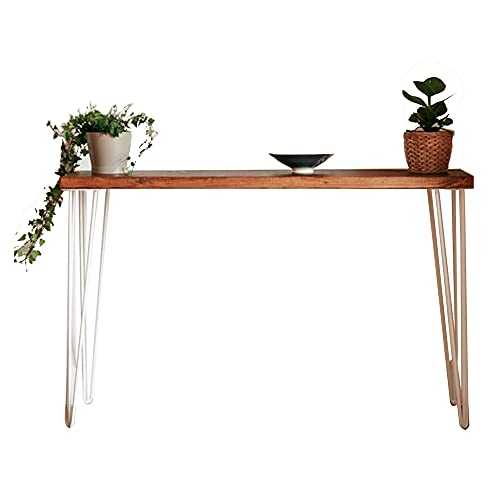 XIAOLIN Console Sofa Table For Entryway - Small Living Room Narrow Table Hallway Entrance Table Industrial Bar Table Home Rectangle Office Desk With Metal Frame(Size:100x30x75cm,Color:03)