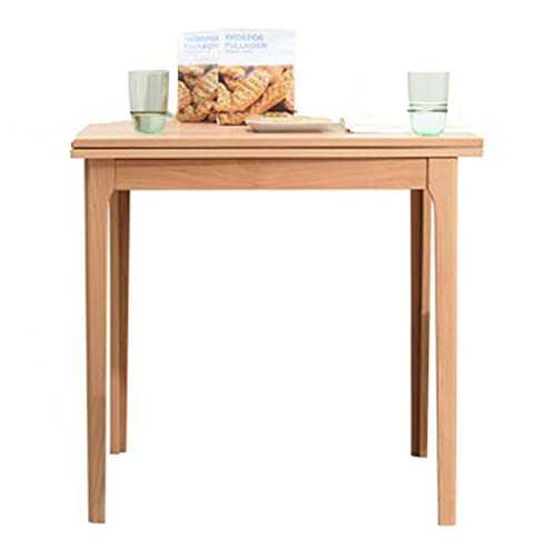 Dining Table Small Apartment Dining Table Retractable Foldable Dining Table Home Nordic Modern Simple Solid Wood Dining Table Minimalist Decoration (Color : Natural, Size : 80x60x77cm)