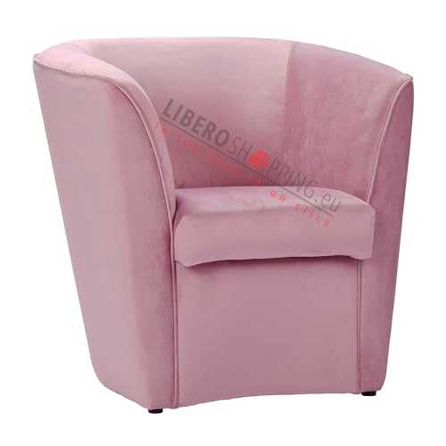 Bedroom armchair sofà CLELIA in Velvet Fabric and Wooden Structure (Lilac)