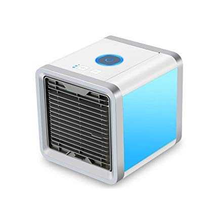Air Cooler, Arctic Air, Personal Space Cooler, 3-in-1 Portable Mini Air Cooler, Humidifier & Purifier with 3 Speeds and 7 Colors LED Lights for Bedroom, Office