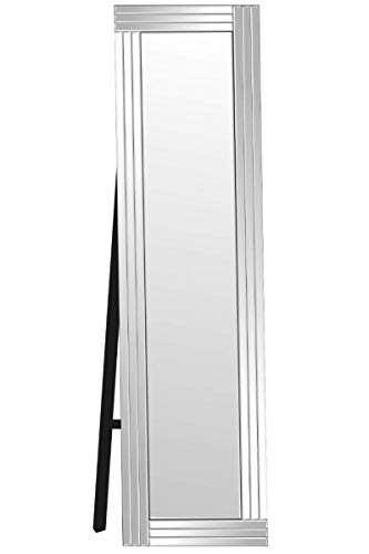 MirrorOutlet Large Modern Triple Edge Venetian Free Standing Cheval Mirror 5FT X 1FT4, Silver
