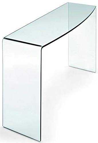 Glass Tables Online Glass Console Table Curved 100cm length x 33cm width x 75cm - 12mm Thick Glass