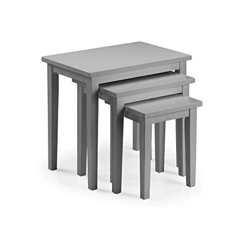 Julian Bowen Cleo Nest of Tables, Grey,Height: 46, Width: 48, Depth: 33cm