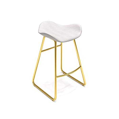 New Handmade Welding Creative Bag Hip (sitting Height 75cm, 30 Inches) Gold Bar Stool (2019) High Stool, Iron Structure, Leather Cushion, Used for Restaurant, Bar, Cafe, Front Desk