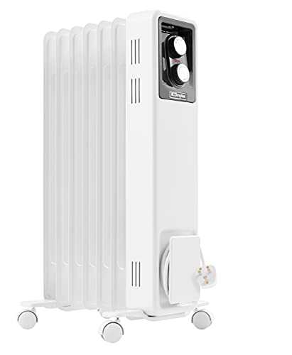 Dimplex 1.5kW Oil filled radiator with variable thermostat and 3 heat settings, X-078056