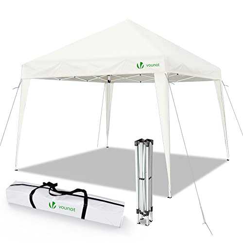 VOUNOT 3x3m Pop Up Gazebo with 4 Leg Weight Bags, Folding Party Tent for Garden Outdoor, White