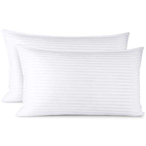 Nestl Bed Pillows for Sleeping | Down Alternative Sleep Pillows King Size Set of 2 | 100% Cotton Pillow Covers with Poly Fiber Filling | Soft Pillow for Sleeping