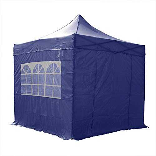 AIRWAVE Pop Up Gazebo 2.5x2.5m Waterproof Outdoor Canopy Marquee Tent for Garden Party (Blue)