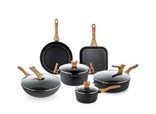 Haufson Asteroid Collection + | Works with All Major Hobs | Naturally Non-Stick | Professional Kitchenware for The Home | Non-Stick Induction Pan (Asteroid Collection +)