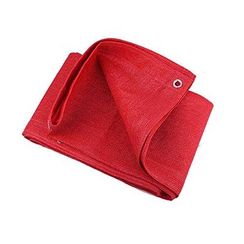 GHHZZQ Sunblock Shade Cloth, Red Sun Shade Sail Rectangle Canopy UV Protection for Outdoor，Terrace，Garden, Shelter, (Color : Red, Size : 6x6m)