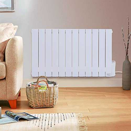 2000W Electric Oil Filled Radiators, 12 Fins Electric Heater with Timer, Wall Mounted Oil Heater with Adjustable Thermostat for Home Use, 101x8x57.5cm
