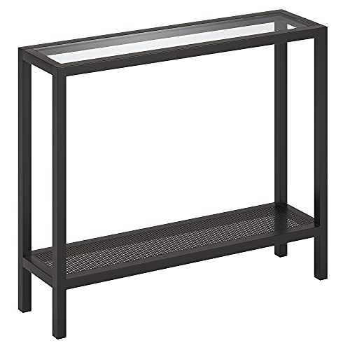 Henn&Hart Console Table, Steel, Black, 1