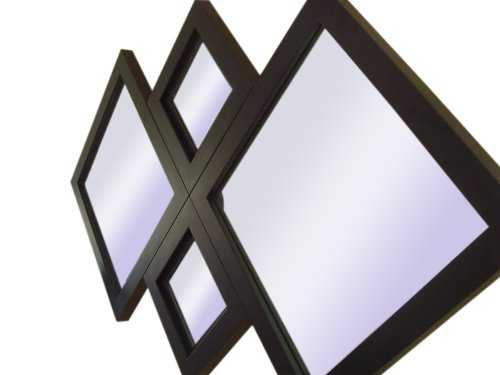 Framing Madness Black Diamond Shape Mirror Wall/Overmantle 115 X 86 Cm