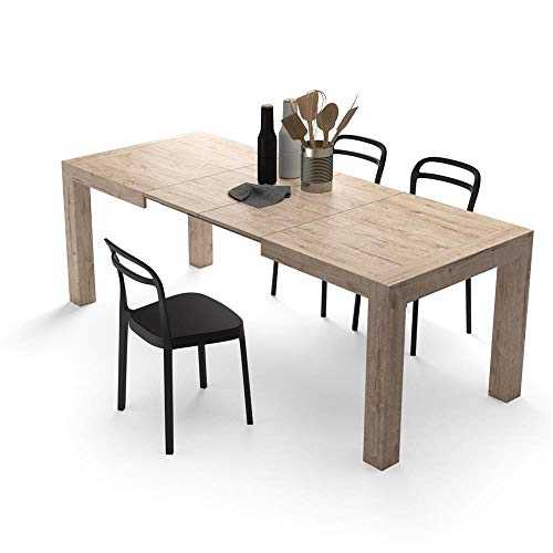 Mobili Fiver, Iacopo Extendable Dining Table, 140(220) x90 cm, Oak, Made In Italy