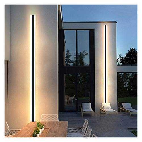 Fyftwh Outdoor wall lamp Modern Waterproof outdoor Long Strip LED wall lamp IP65 Aluminum Wall Light Garden porch Sconce Light 110V 220V Sconce Luminaire (Color : 120cm, Emitting Color : Cold white)
