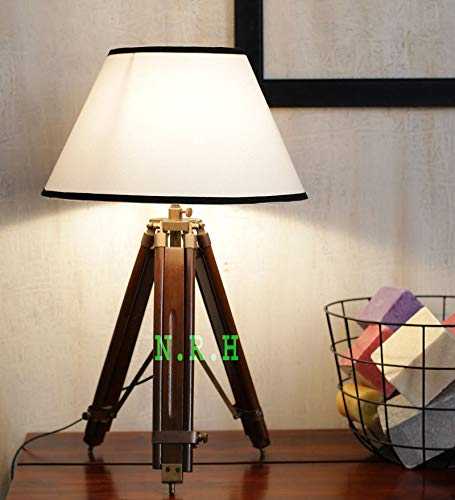Beautiful Tripod Table Lamp Antique Brass Finish (Without Shade) Living Room & Bedroom Decor