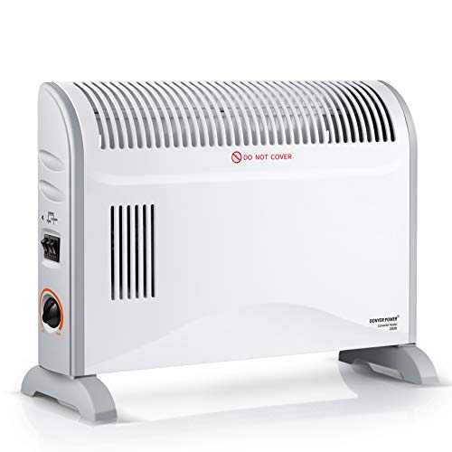 DONYER POWER Convector Radiator Heater with Adjustable Thermostat/Adjustable 3 Heat Settings (750/1250 / 2000 W) / Turbo Fan/Electrical/Convection Heating/Oil-Free Radiator