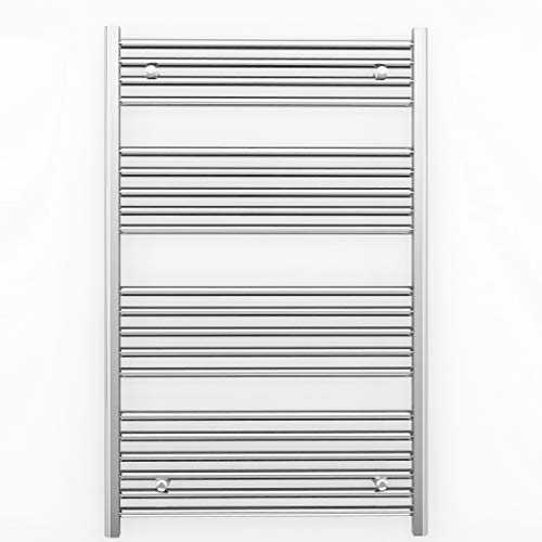 700mm Wide Chrome Heated Towel Rail Radiator Curved and Flat For Bathroom Designer UK (700mm x 1000mm (h) Flat)