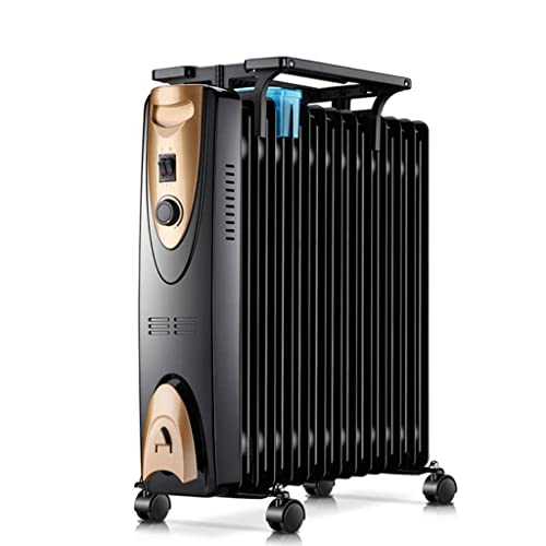Black Mechanical Oil Filled Radiator, Heater Mini Portable Electric Room Thermostat 2000W (Size : 13 Pieces) (13 pieces),nice