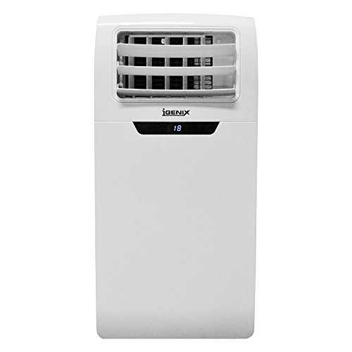 Igenix IG9901 3-in-1 Portable Air Conditioner with Cooling, Fan and Dehumidifier Function, 3 Fan Speeds with Sleep Mode, Remote Control and 24 Hour Programmable Timer, 9000 BTU, White